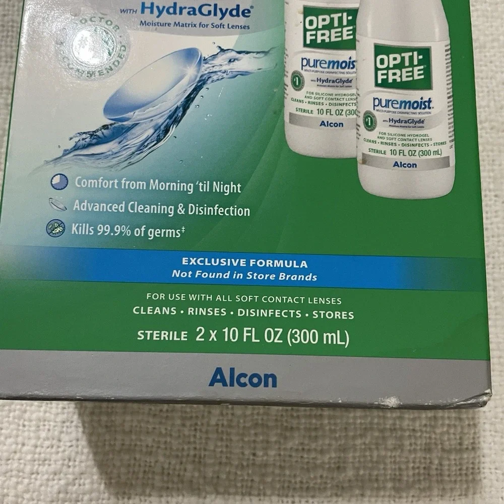 Opti-Free Twin Pack Puremoist Multi-Purpose Disinfecting Solution With Lens Case